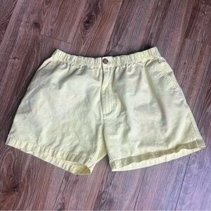 Chubbies Shorts Mens XL Yellow 100% Cotton Inseam 4.5" Elastic Waist Pockets